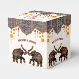 Ornate Indian elefant Indian bröllop personlig Presentaskar