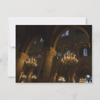 Ornate Insida of Notre Dame, Paris Vykort