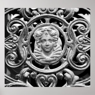 Ornate Järn-Wrotorm Storm Door Poster