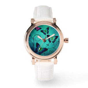 Ornate Jewel Butterflies Blue Armbandsur
