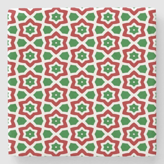 Ornate jul Mönster Stenunderlägg (Framsidan)