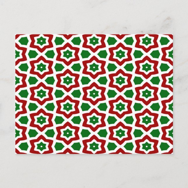 Ornate jul Mönster Vykort (Framsida)