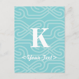 Ornate Knotwork Monogram - Brev K Vykort
