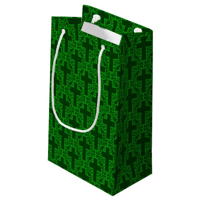 Ornate Kor-14-Grönt-GIFT BAG s (Baksidan Vinklad)