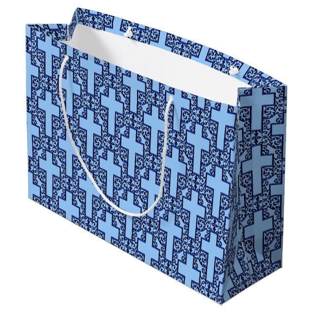 Ornate Kor-18-Blue-GIFT BAG L (Baksidan Vinklad)