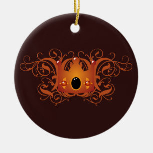 Ornate Krona Julgransprydnad Keramik