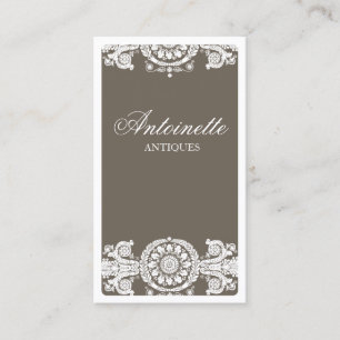 Ornate Light Brown Design Visitkort