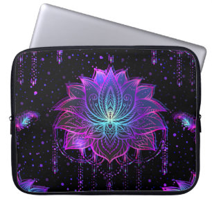 Ornate Lotus Flower Seamless Symbol Laptop Fodral