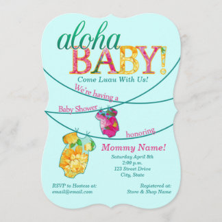 Ornate Luau Baby Shower-inbjudan Inbjudningar