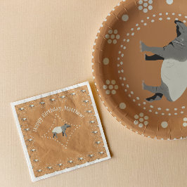 Ornate Malayan Tapir Patterned Pappersservett