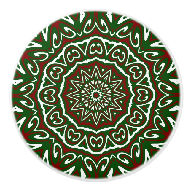 Ornate Maximalist Groovy jul Mandala Patter Knopp (Framsidan)