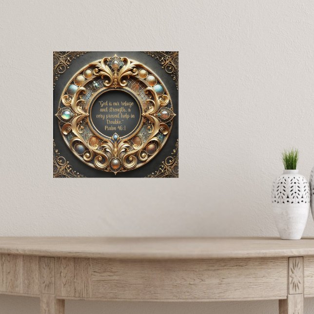 Ornate Metall och Jewels bible Verse Poster (Skapare uppladdad)