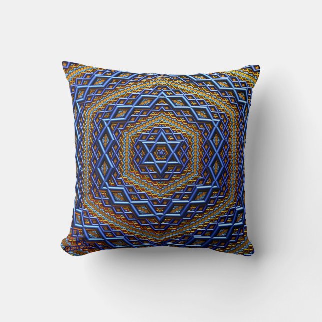 Ornate Metallic Magen David Kudde (Framsida)