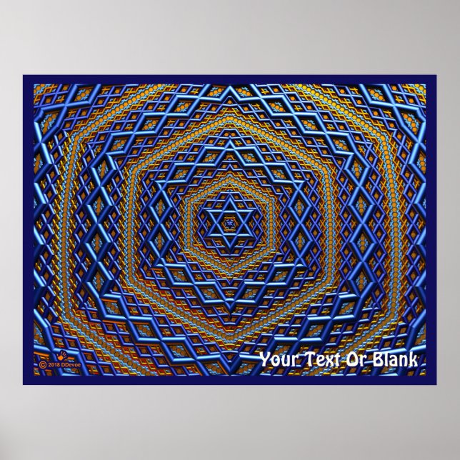 Ornate Metallic Magen David Poster (Framsidan)