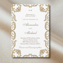 Ornate Monogram Baroque Vintage bröllop