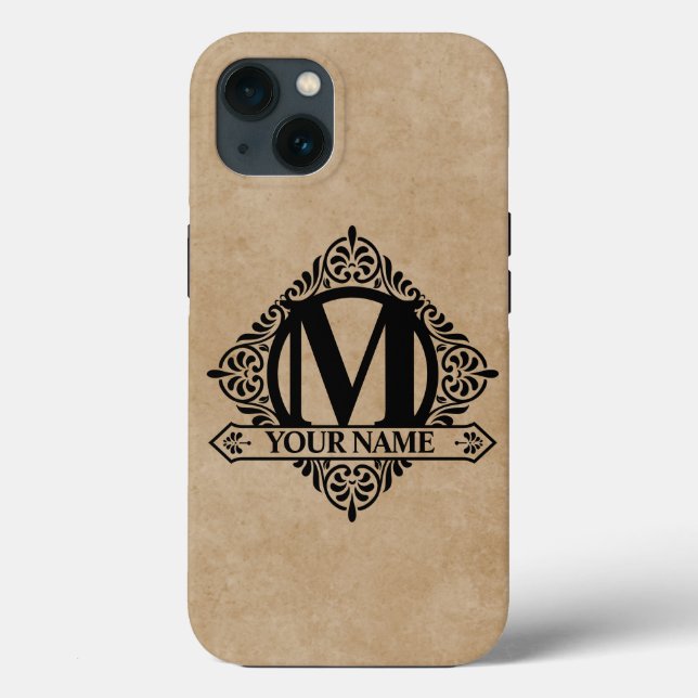 Ornate Monogram Design Fodral-Mate iphone case (Baksida)