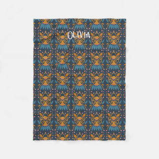 Ornate mönster Medieval stil Fleecefilt