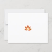 Ornate, orange, blommliknande design med central,