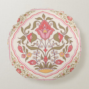 Ornate Oriental: Blommigtens Snyggt Design. Rund Kudde