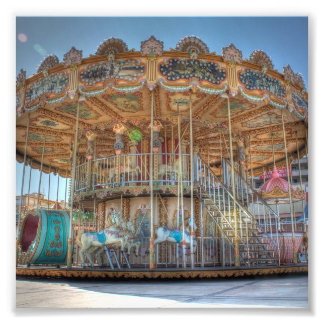 Ornate Outdoor Carousel Fototryck (Framsidan)