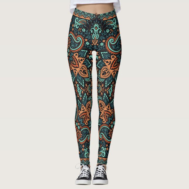 Ornate Paisley Bandana: Silke Nacke. Leggings (Framsida)