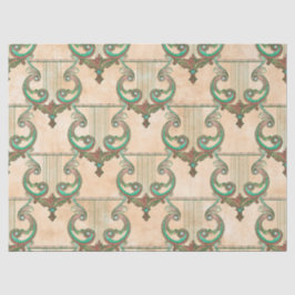 Ornate Patina Harps på Tan Decoupage