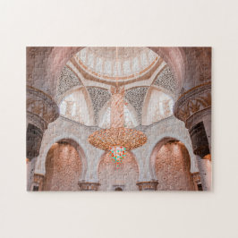 Ornate Pink Mosque Interior Jigsaw Puzzle Pussel