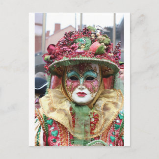 Ornate Porcelain kinesisk mask Vykort