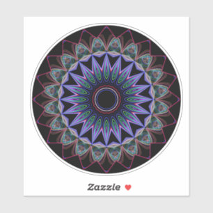 Ornate prismatic mandala klistermärken
