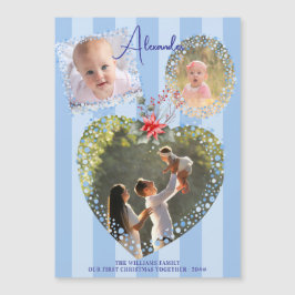 Ornate Ramar 3 Photo 1st jul Blue Milestone Magnetisk Inbjudningskort