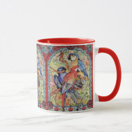 Ornate Red Scarlet Hyacint Blue Macaw Parrot Mugg