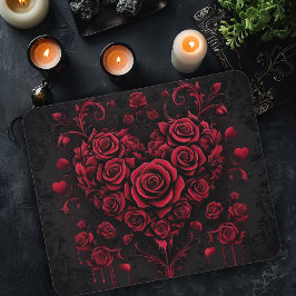 Ornate Ro Heart på Damask Gothic Musmatta