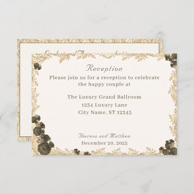 Ornate Ro katolskt visitkort Tilläggskort (Fram/baksida)