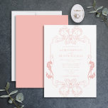 Ornate  Rosa Blommigt Line Art Monogram Bröllop Inbjudningar<br><div class="desc">Vi introducerar vår vackra blommigt för rosa, konsthantverk, bröllopsinbjudan! Inbjudan är ett jättebra tecken på art nouveau, med sitt ornerade gräns och monogram initialer. Perfekten för att ange tonen för din stora dag är att inbjuda dina gäster. Din bröllopsdag är en av de viktigaste dagarna i ditt liv, så se...</div>