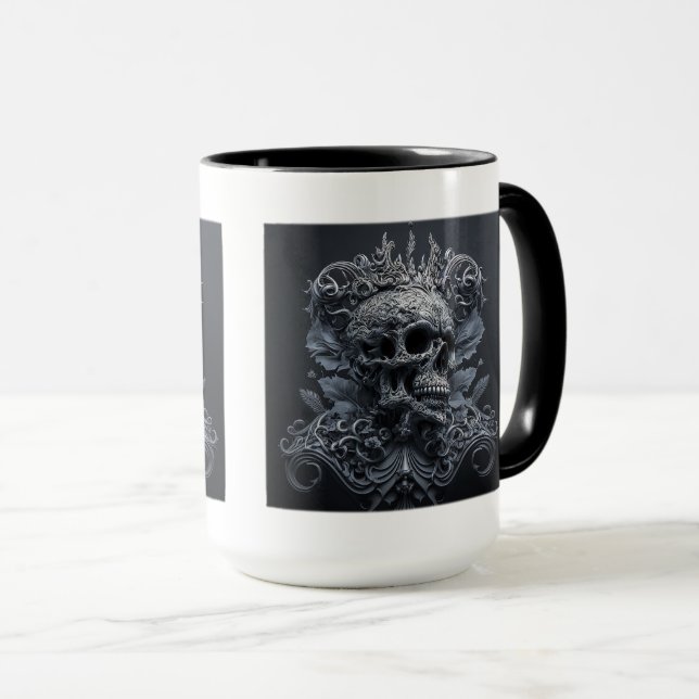 Ornate Skull Combo Mugg, 15 oz Mugg (Framsida höger)
