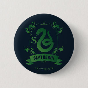 Ornate SLYTHERIN™ House-Vapensköld Knapp