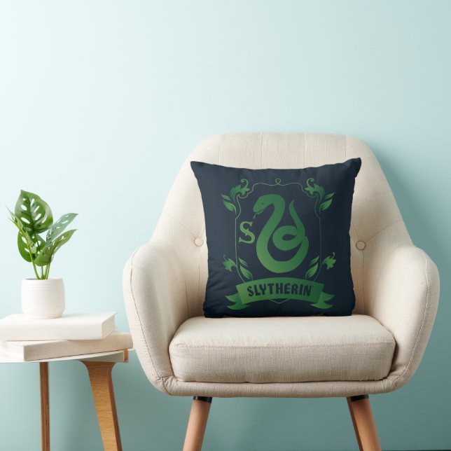 Ornate SLYTHERIN™ House-Vapensköld Kudde (Stol)
