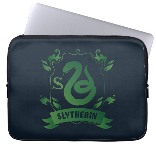 Ornate SLYTHERIN™ House-Vapensköld Laptop Fodral (Framsidan)