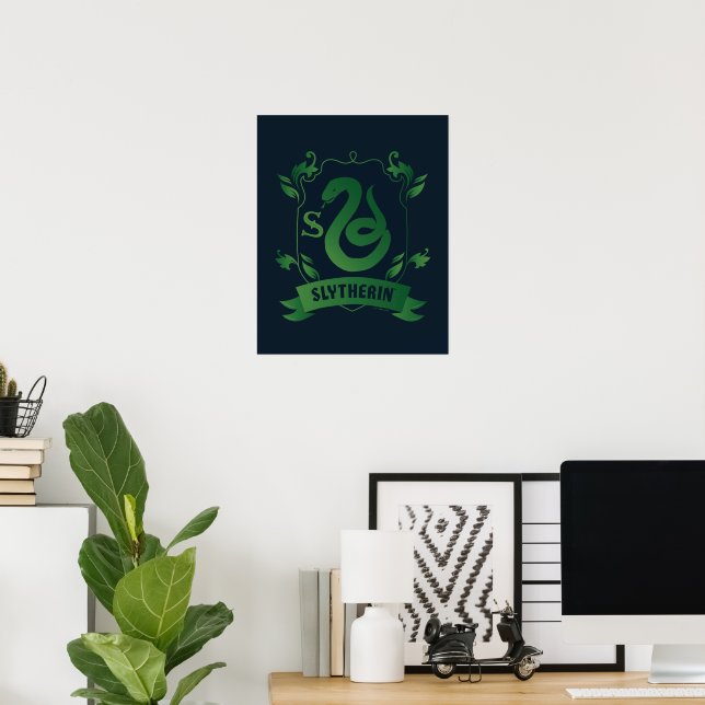Ornate SLYTHERIN™ House-Vapensköld Poster (Hemmakontoret)