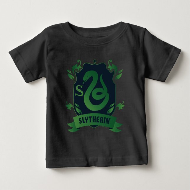 Ornate SLYTHERIN™ House-Vapensköld T Shirt (Framsida)