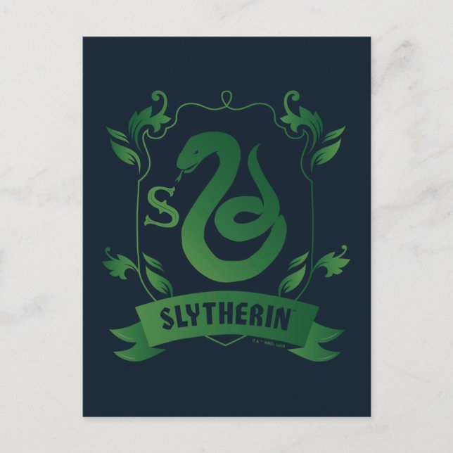 Ornate SLYTHERIN™ House-Vapensköld Vykort (Framsida)