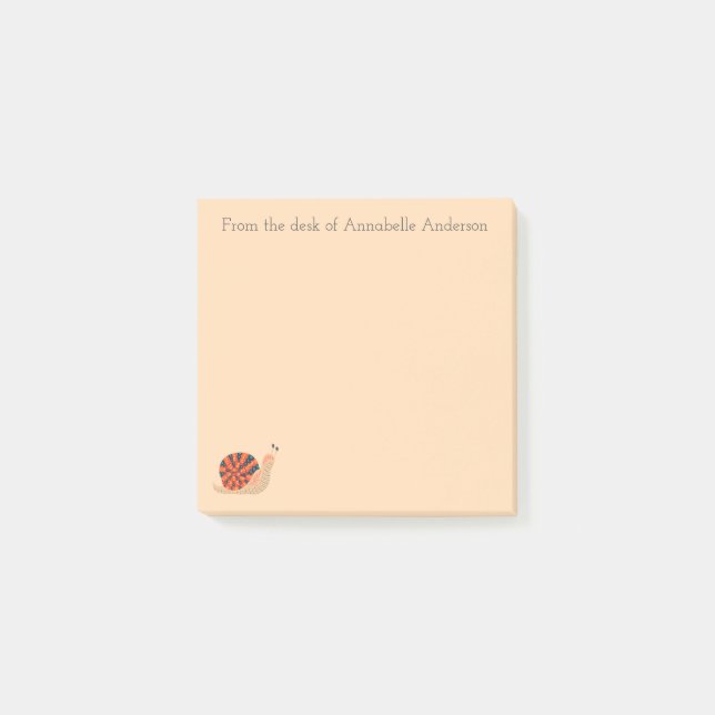 Ornate Snigel Mail Personalize Post-it Block (Framsida)