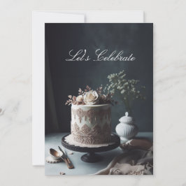 ORNATE SNÖRE LOOK ANNIVERSARY CAKE INBJUDNINGAR