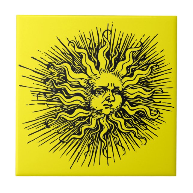 Ornate Sol Vintage Celestial Tile Kakelplatta (Framsidan)