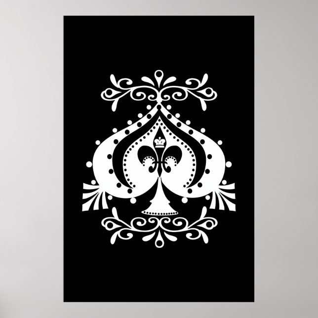Ornate Spade-design Poster (Framsidan)