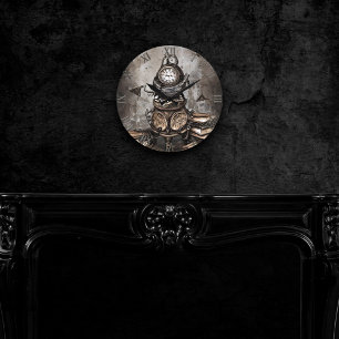 Ornate Steampunk Cauldron   Spellböcker och klocka