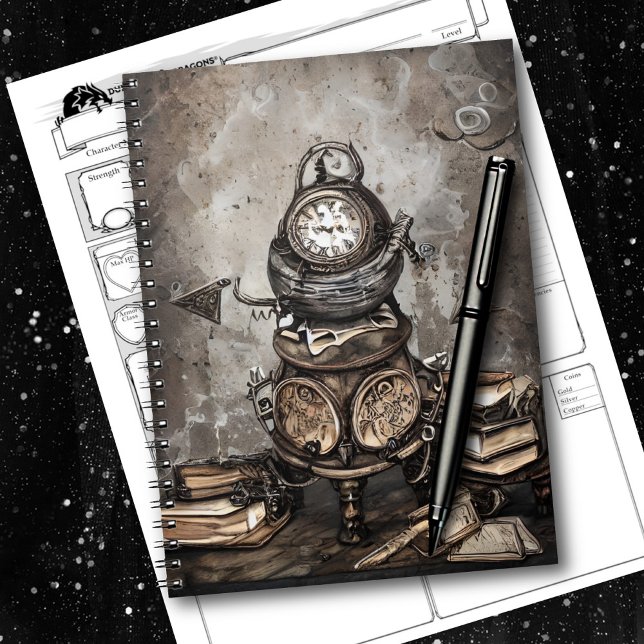Ornate Steampunk Cauldron | Spellböcker och klocko Anteckningsbok (Skapare uppladdad)