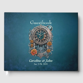 Ornate Steampunk Clock med Ro. Gästböcker