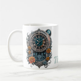 Ornate Steampunk Clock med Ro. Kaffemugg