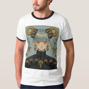 Ornate Steampunk Fantasy Anime Girl T Shirt